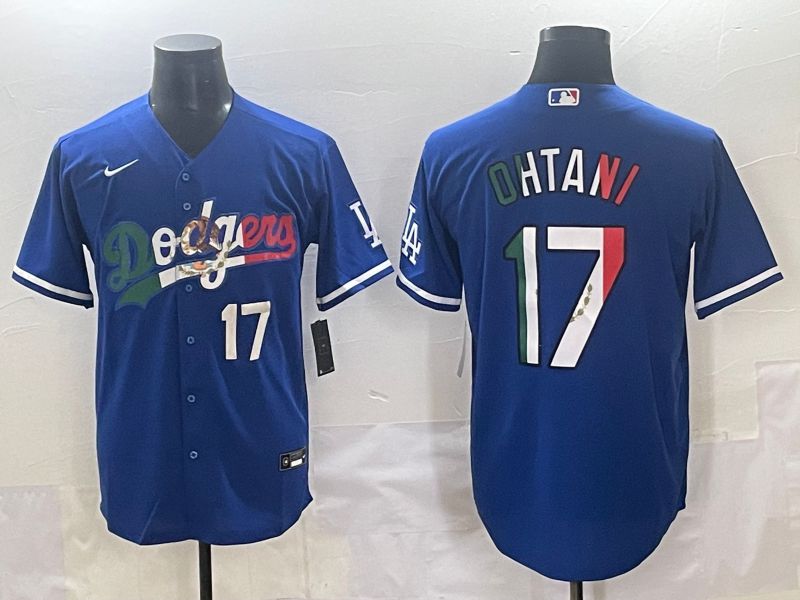 Men 2025 Los Angeles Dodgers #17 Ohtani Blue Nike MLB Jersey style 7152->los angeles dodgers->MLB Jersey